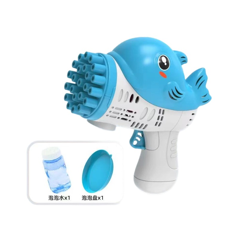 Internet-famous best-selling handheld automatic bubble blowing machine, electric bubble blowing machine, children's toy, dolphin machine, fully automatic bubble gun Item Picture