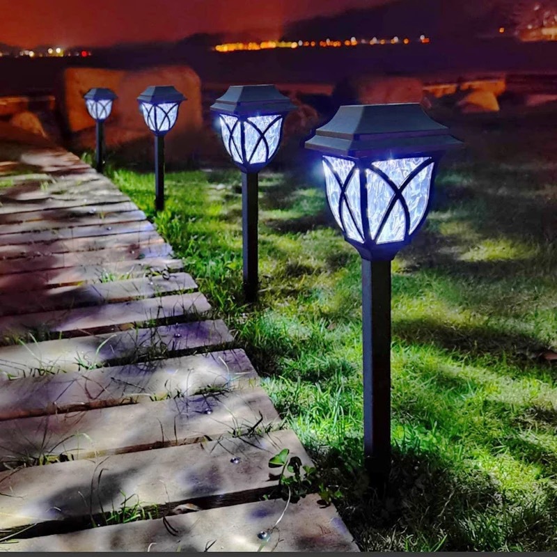 Outdoor solar lamps, household courtyard lawn lamps, ground plug-in lighting lamps, garden decoration waterproof decorative atmosphere lamps details Picture