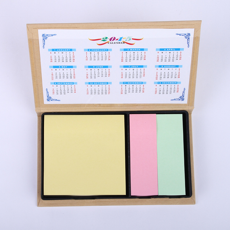 The new office kraft paper combination note box eco-friendly stationery set can be used as a logo sticky note gift box Application Scenario