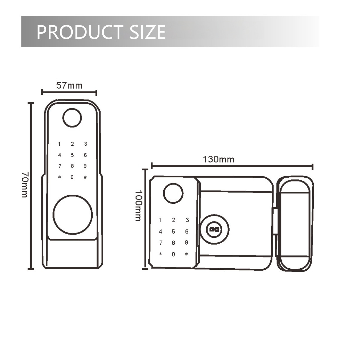 KK smart bull head lock, old-fashioned anti-theft door, double-sided fingerprint lock, household stainless steel iron door, wooden door, apartment combination lock details Picture