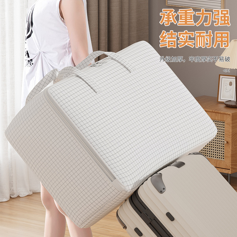 Large-capacity moving packing bags, quilt waterproof and moisture-proof storage bags, student suitcase organizing bags, clothes bags Specification drawing
