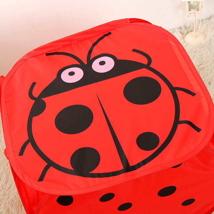 卡通方形收纳篮防水防尘可折叠正方型卡通动物脏衣洗衣篮杂物玩具