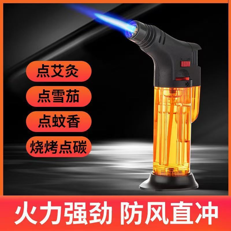 艾灸防风创意打火机直冲气体点火器点艾条雪茄烘焙喷枪一件起批