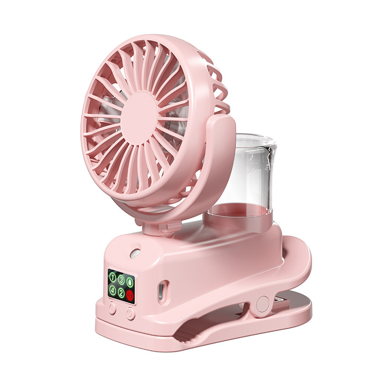 Clip desktop fan spray charging mini dormitory gift silent outdoor portable charging Item Picture