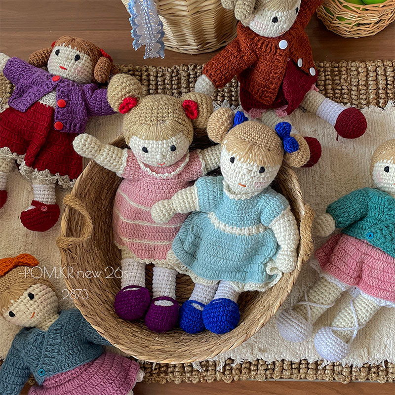 刺绣织绣工艺品手工钩针编织玩偶苏绣宫扇凤冠十字绣布圆形画新中式小马钥匙扣