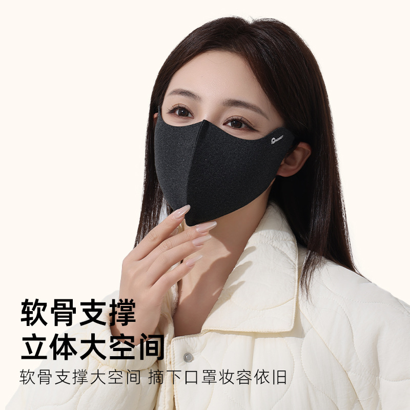 秋冬季保暖口罩女高颜值2025户外骑行防寒立体护眼角防晒透气口罩产品图