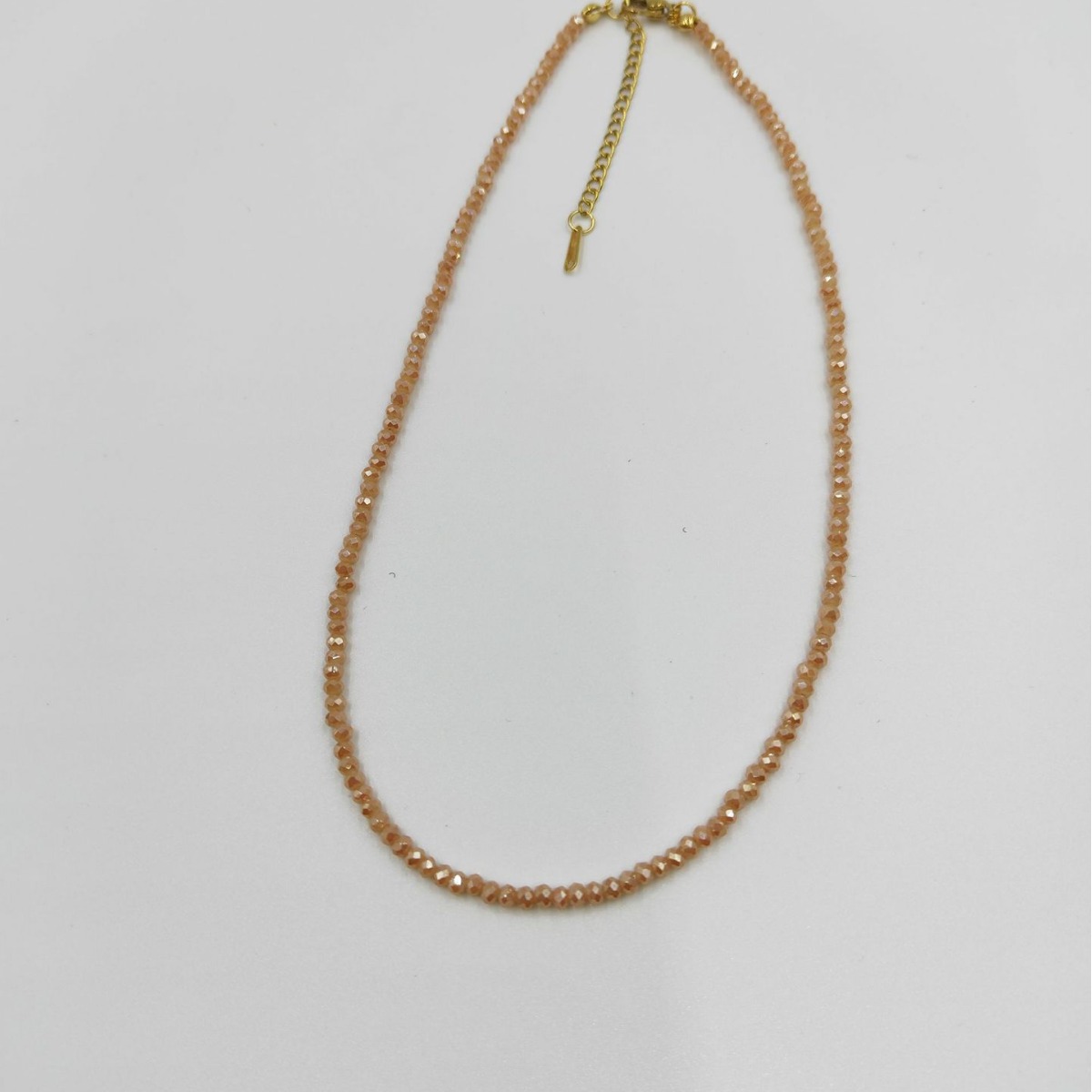 Korean-style exquisite and fashionable glass crystal necklace, versatile and elegant collarbone chain, light luxury necklace factory wholesale details Picture