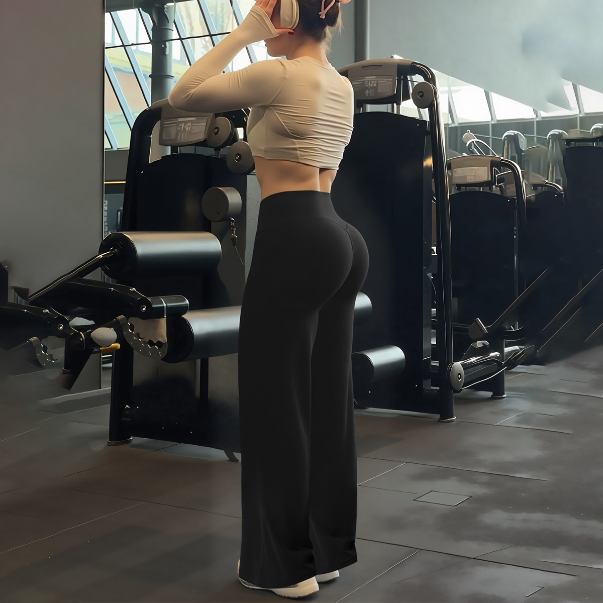 2026 Amazon's best-selling new high-waisted, form-fitting, wide-leg, hip-lifting, slimming, large-sized fitness and yoga pants full figure