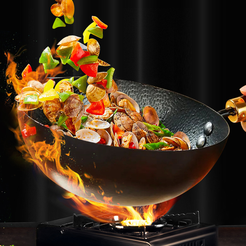 章丘铁锅奶锅无涂层炒菜锅平底锅不粘锅宝宝专用婴儿辅食炒锅健康