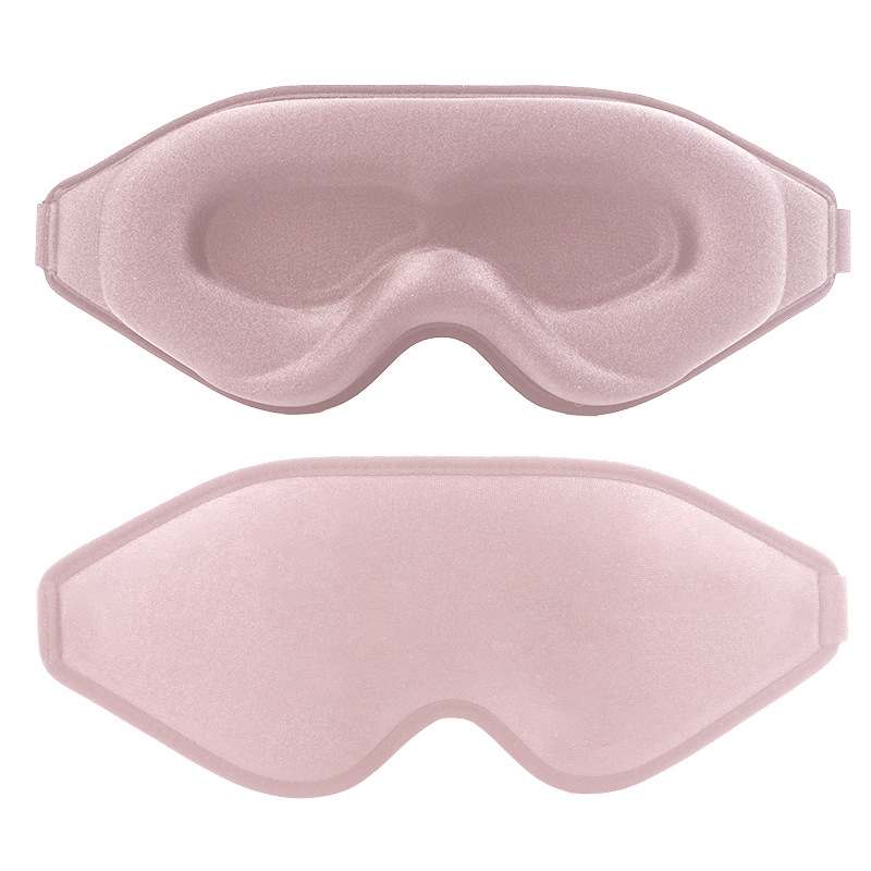 3d立体睡眠眼罩深眼窝遮光0压感回弹记忆棉不压眼航空午睡 护眼罩白底实物图