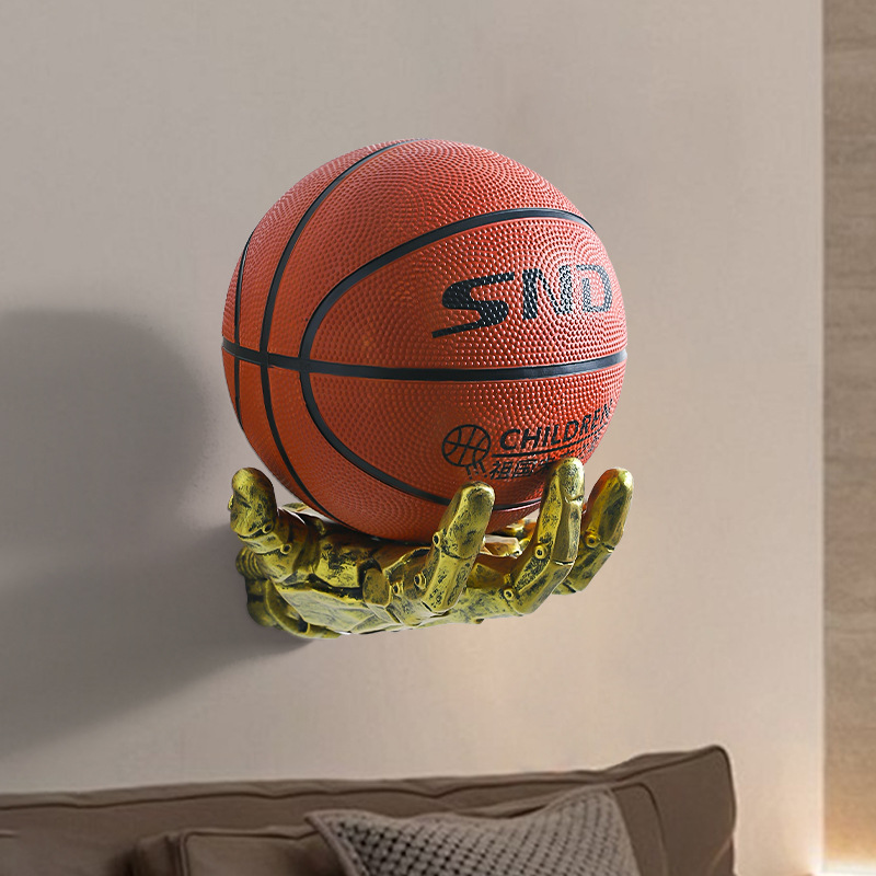 跨境赛博朋克机械手篮球收纳家用置物架衣服足球挂墙式墙壁装饰