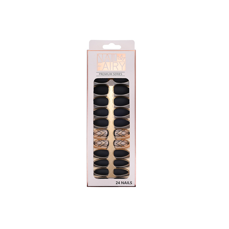 European and American matte long nail patches, wearable nails, 24-piece box nail patches, finished fake nail patches Item Picture