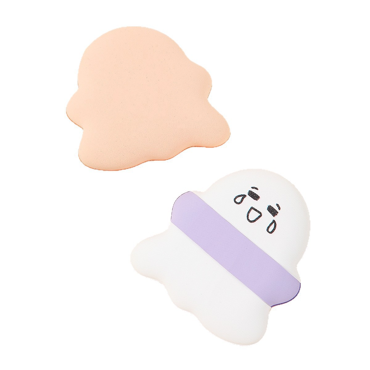 新款可爱幽灵气垫粉扑卡通不吃粉干湿两用细腻服帖新手美妆工具白底实物图