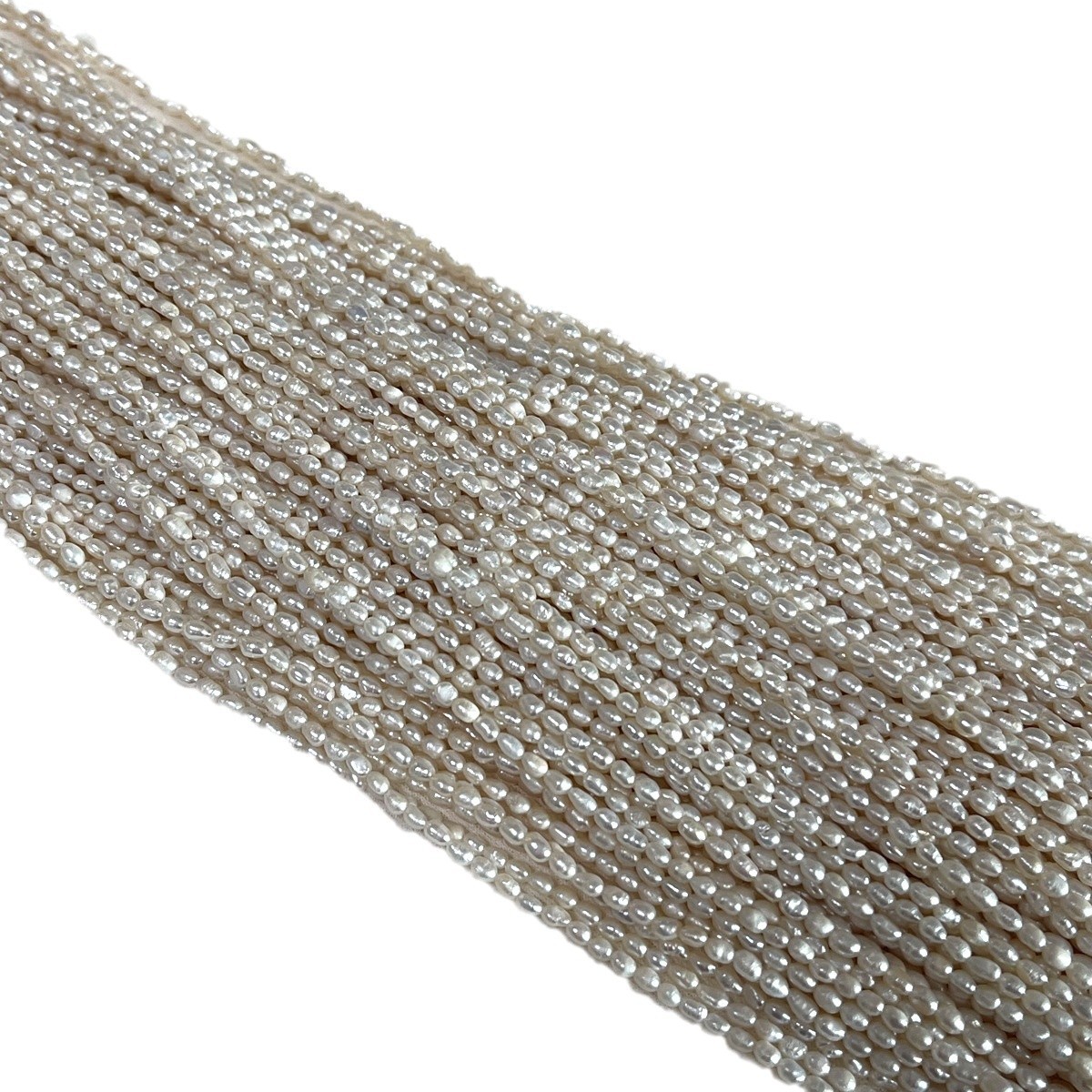 Genuine 2-2.5mm rice bead beads, natural freshwater rice-shaped small pearl loose beads, diy handmade necklace and bracelet material Item Picture