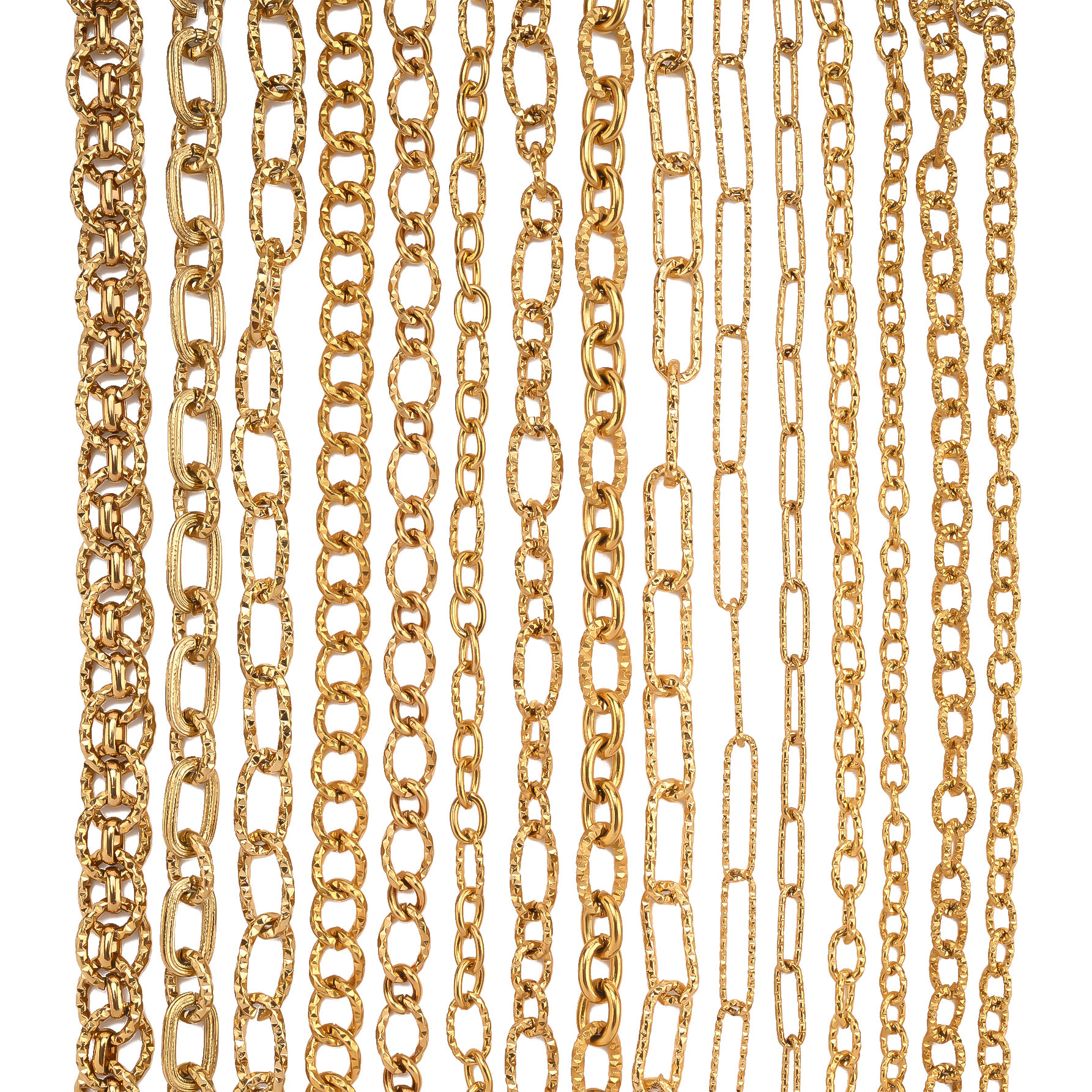 Multi-specification stainless steel starry sky chain PVD vacuum electroplated jewelry making necklace DIY jewelry pendant