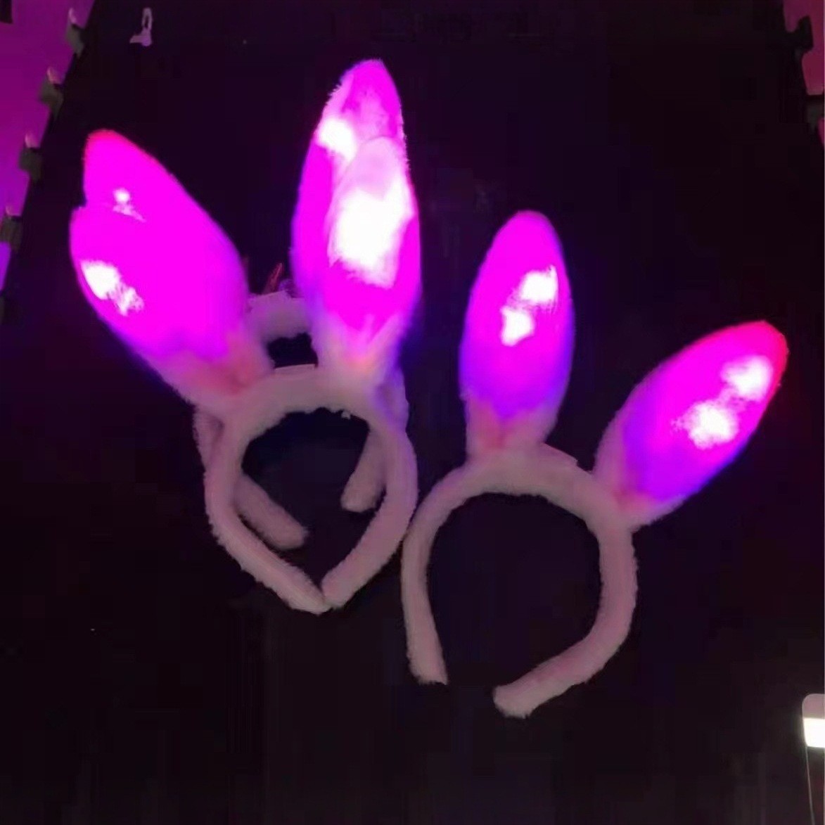 Luminous Korean version bow headband, glittering Minnie hair band, hair clip, concert props, children's street stall wholesale supply details Picture