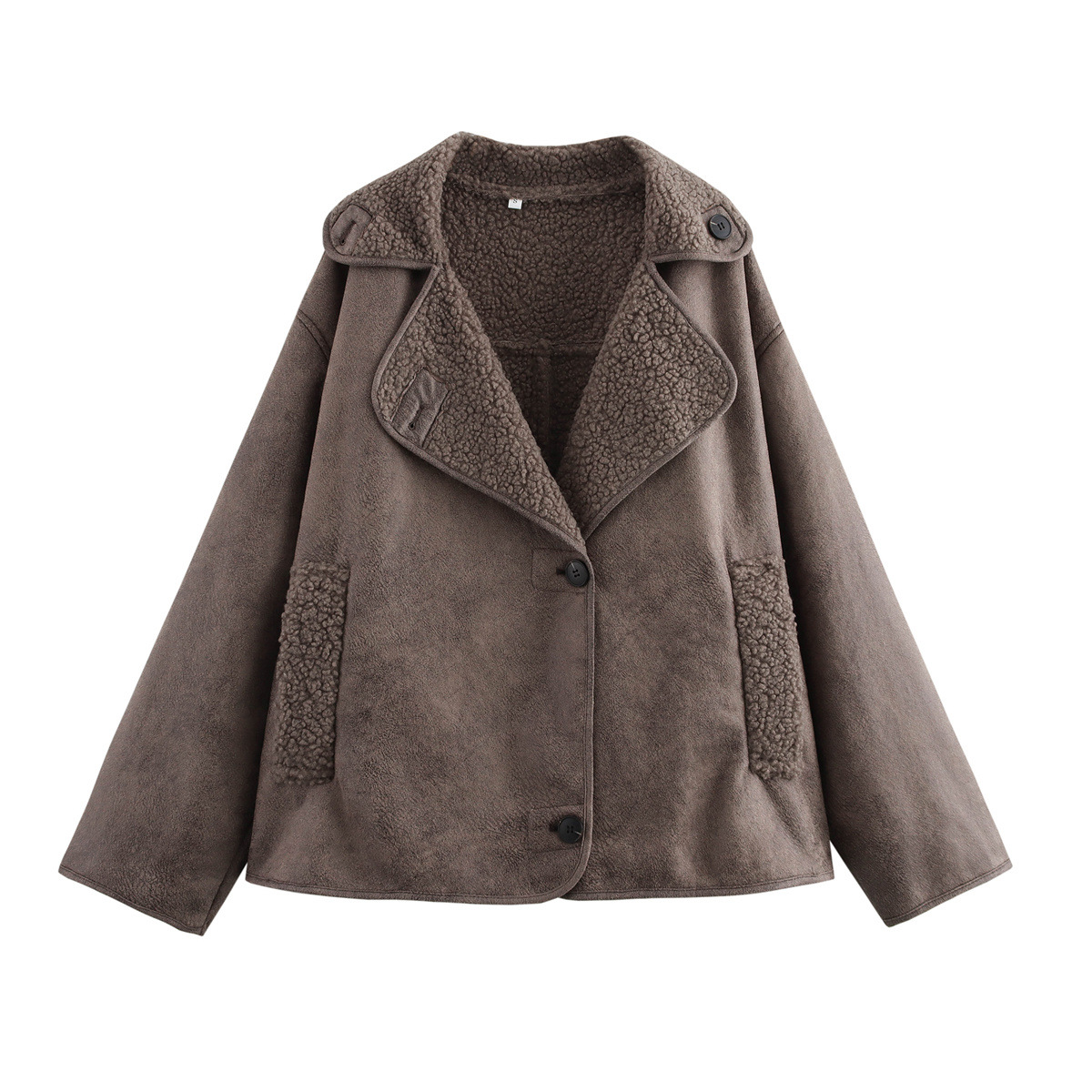 Amazon Cross-border Wholesale 2024 Autumn/Winter European and American style lapel double-sided jacket coat 3548/043 details Picture