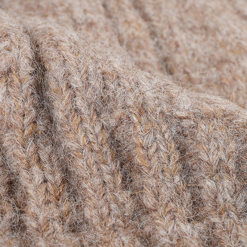 New cat-eared cute and versatile woolen cap, thickened and warm for outdoor winter, large-head girdle and pullover knitted cap for women details Picture