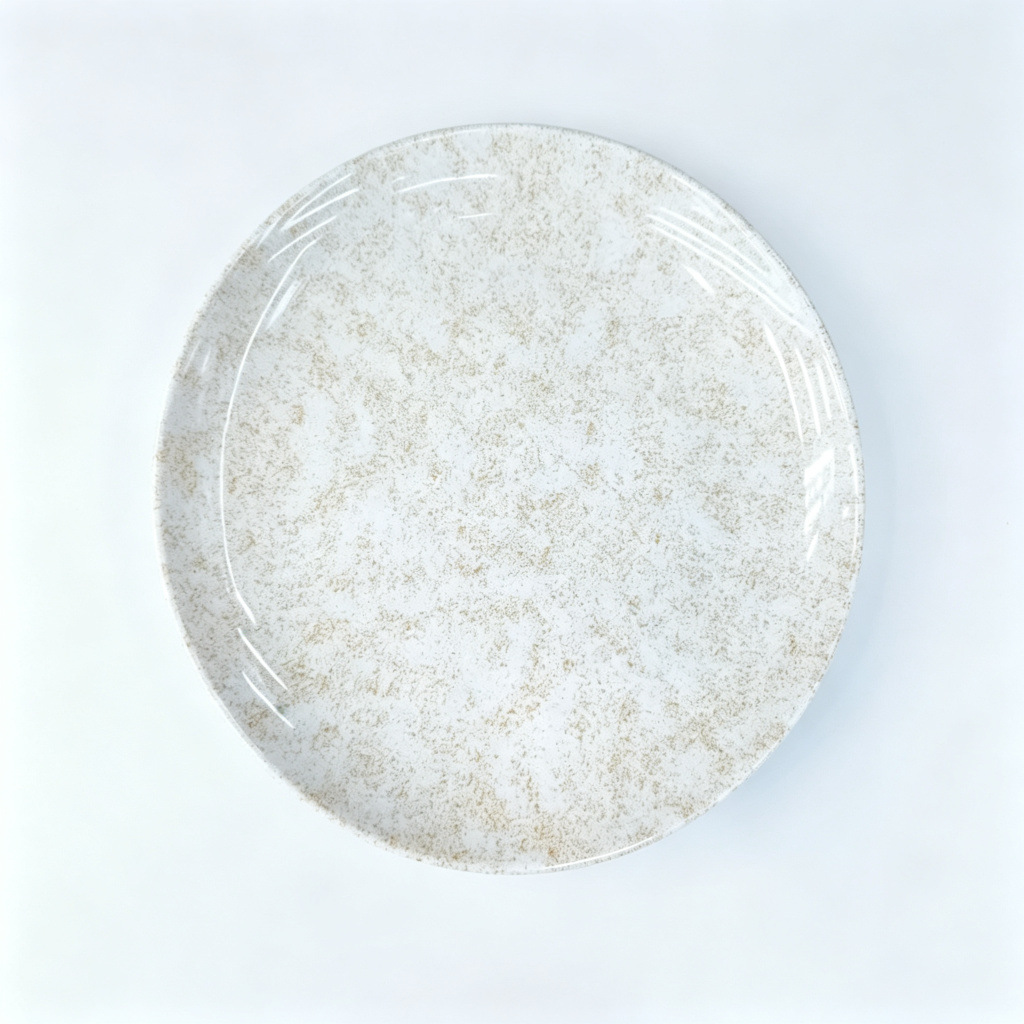 Direct sales from an export-oriented manufacturer of light brown textured melamine dinner plates in commercial stock. Durable and wear-resistant round melamine products Specification image