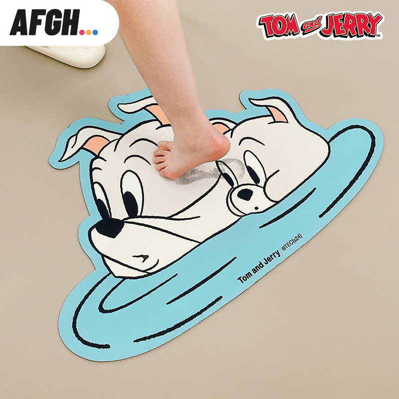 AFGH正版猫和老鼠联名斯派克和泰克水面探脑吸水地垫硅藻泥软垫产品图