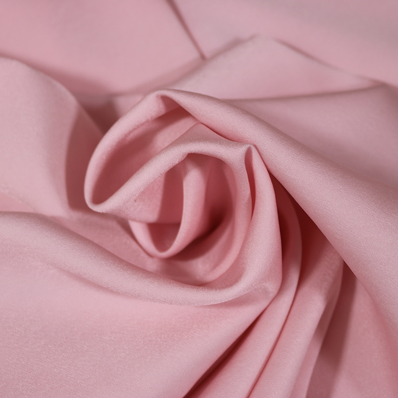 阿玛丝绒感缎面梭织色丁春夏小衫礼服连衣裙仿真丝布料细节图