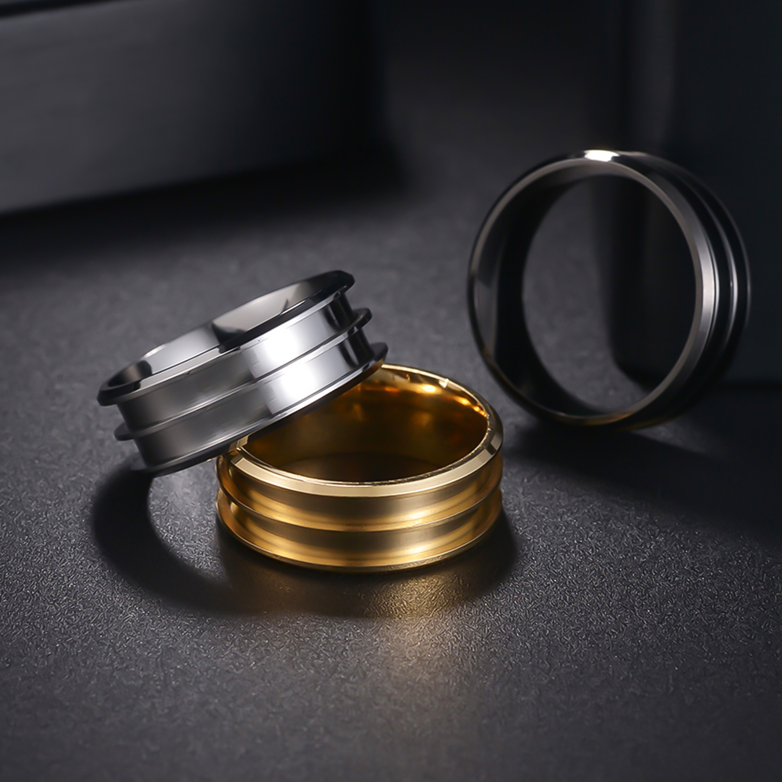 Cross-border European and American popular jewelry DIY handmade ring empty stand, standard American size 304 stainless steel accessories wholesale details Picture