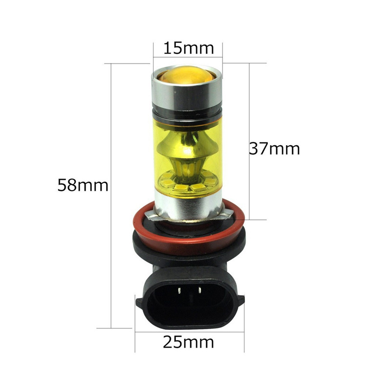 Car fog lamp H8 100W Golden Light led fog Lamp 9005 9006 20smd3030 Golden Light front fog lamp details Picture