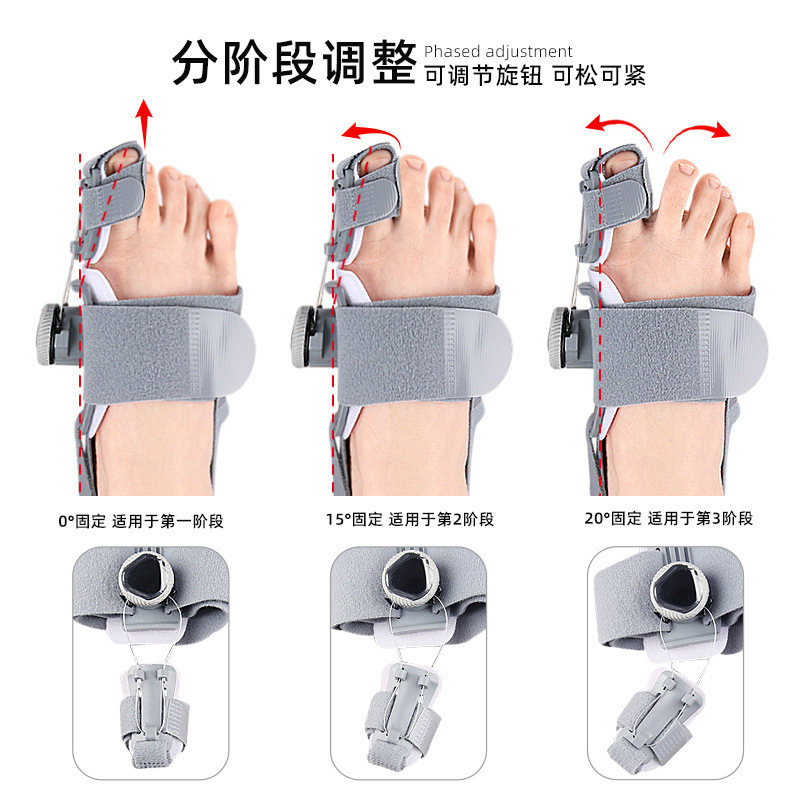 The big toe valgus orthosis and big toe bone separator can be used day and night. The adjustable rotating buckle is suitable for big toe valgus details Picture