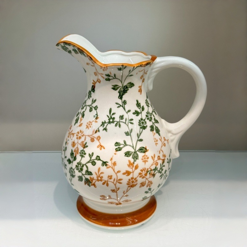 New Chinese-style hand-painted floral retro ceramic vase, high-end country-style living room decoration, hydroponic flower arrangement Application Scenario