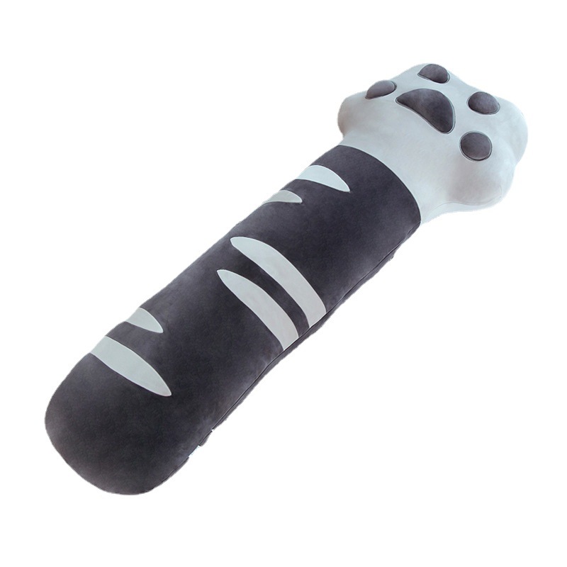 Cartoon cute cat paw throw pillow, cat paw sleeping, long strip doll, bed doll, plush toy with LOGO Item Picture