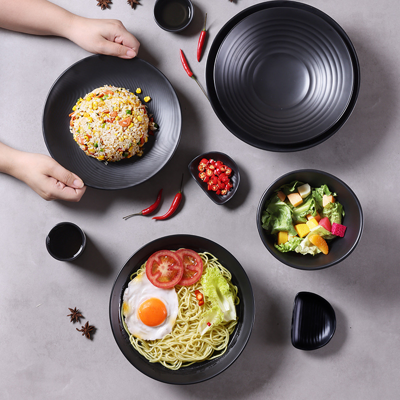 Hot pot restaurants, Japanese cuisine, Chinese fast food restaurants, spicy hot pot and barbecue restaurants, melamine tableware customization chain stores, plates, bowls, cups and spoons details Picture