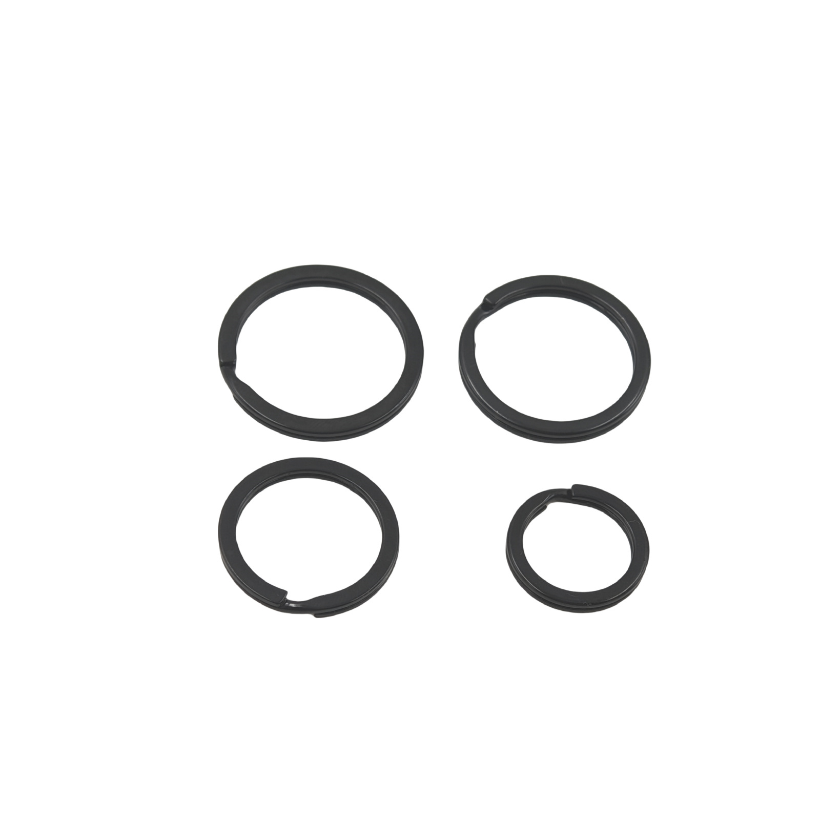20, 25, 28, 30 square circle keychain ring, men's car fashion diy large and small flat pendant, iron wire keychain Item Picture