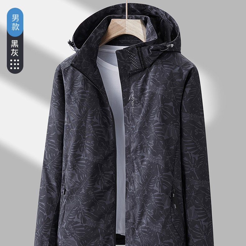 The 2026 new outdoor windproof and waterproof jacket with spring and autumn camouflage for both men and women supports LOGO printing details Picture