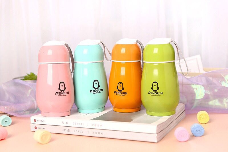 Best-selling stainless steel penguin insulated cup, double-layer portable water cup with handle rope, creative gift cup, custom logo details Picture