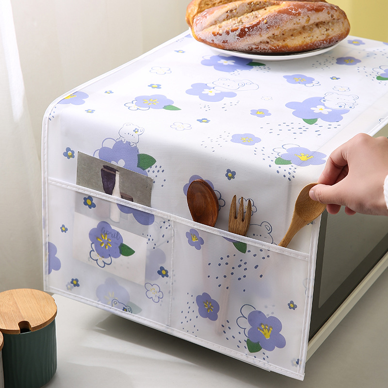 Modern and simple PEVA microwave oven dust cover, household electric oven waterproof and oil-proof cover cloth, extended dust-proof protective cover Application Scenario