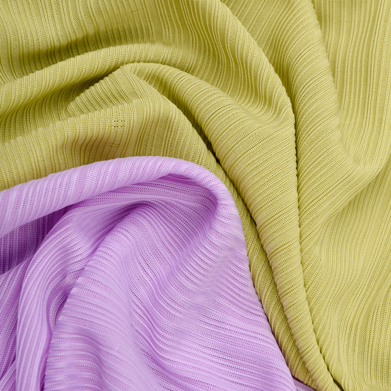 Bingsi's new 200G thin, cool, skin-friendly wide-leg fabric with pleated stripes, pit stripes and ribbing. Quick-drying fabric