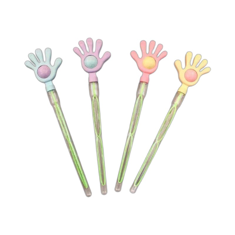 Sparkling Star Moon Clapping Bubble Stick, 46cm large size, a new popular bubble-blowing toy, colorful bubbles, a bestseller at night markets Item Picture