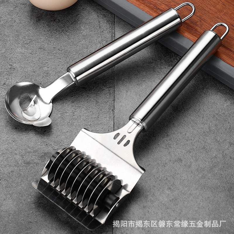 Factory direct sales of household stainless steel manual noodle cutter, flour mixer, kitchen small tool, stainless steel, manual and labor-saving details Picture