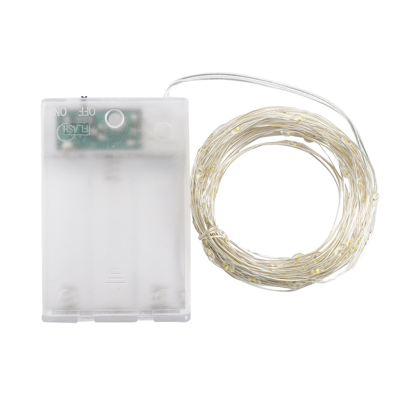 Cross-border led light string battery box, copper wire light string, cake decoration gift box, light strip, led Christmas festival small color light Item Picture