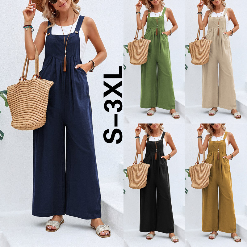 In 2026, the best-selling solid-color casual overalls for European and American women's clothing on Amazon, eBay independent store and wish full figure