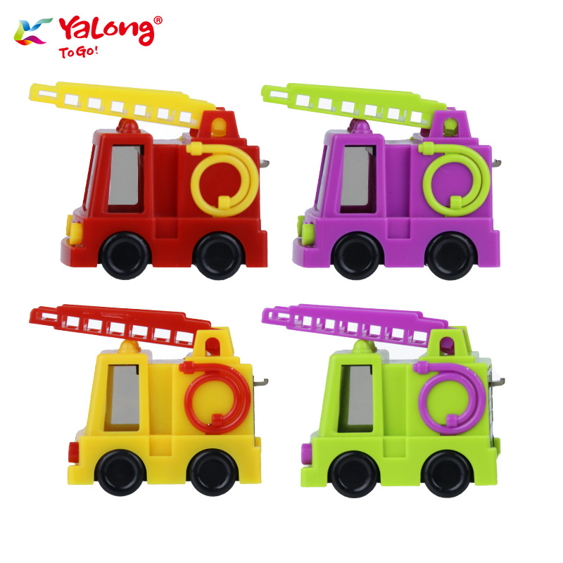 Cross-border manufacturer customized cartoon student learning pencil sharpeners, fire engine series shaped pencil sharpeners, creative wholesale Item Picture