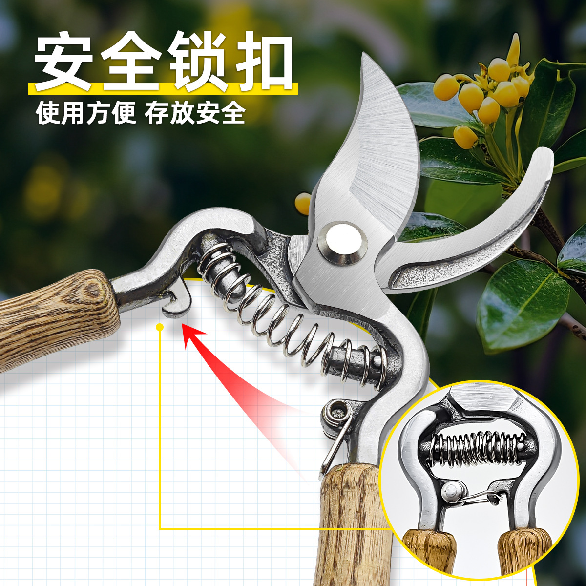 Garden scissors, fruit branch shears, sharp and durable garden pruning shears, orchard fruit tree shears Application Scenario