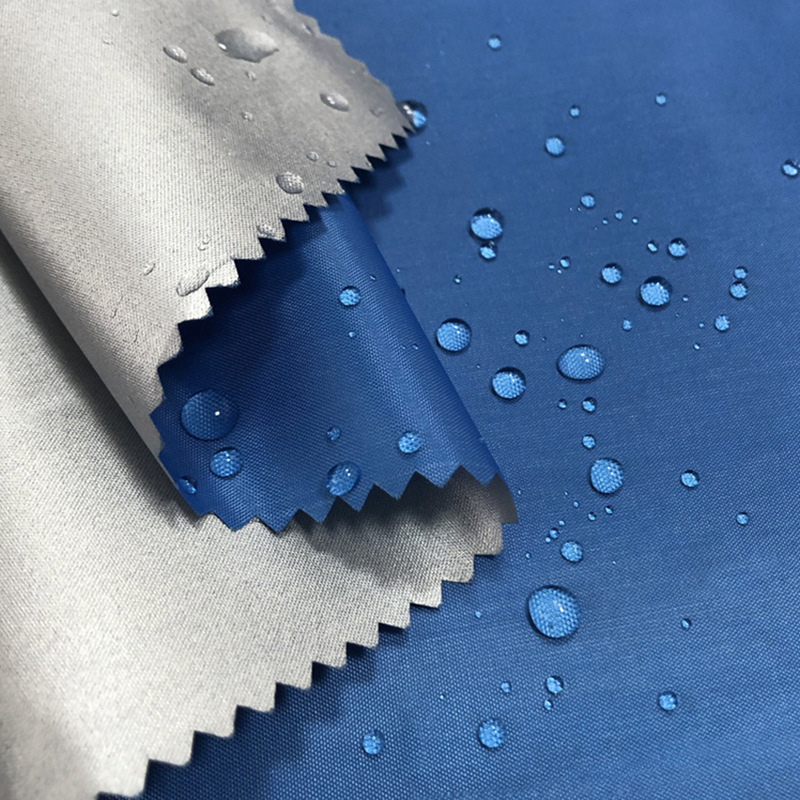 热销薄款210T涂银涤塔夫贴条帐篷布车衣车罩防泼水遮阳雨伞布