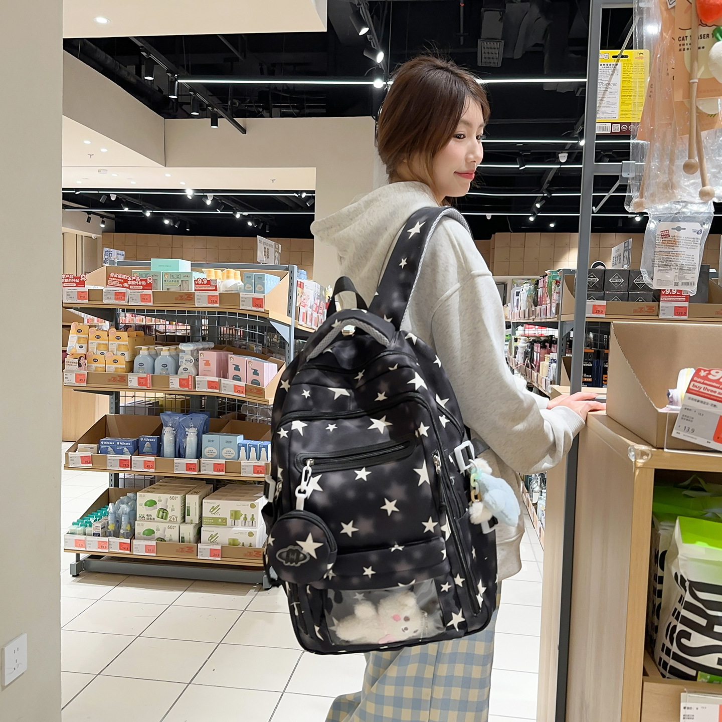 Primavera nuevo portátil mochila de viaje versátil niche primera escuela secundaria mochila de gran capacidad portátil commuter bag