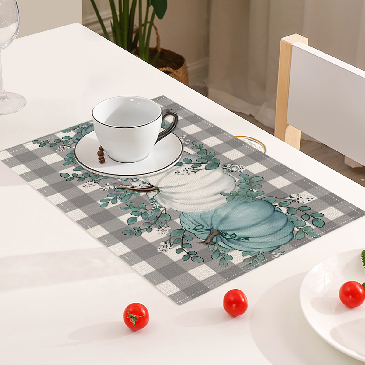 Autumn-themed papygrass placemats, Turkish napkins and table MATS, set of table decoration items Application Scenario