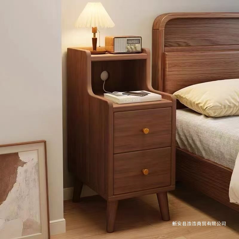 中式简易多层收纳架子床头柜小型窄小卧室现代家用小户简约床边柜