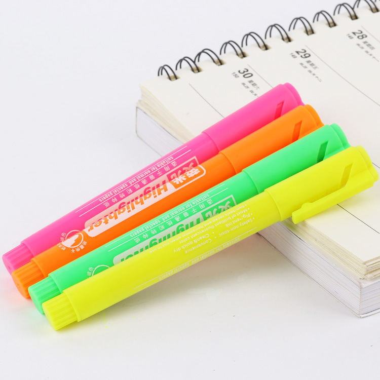 New extended highlighter, plastic highlighter marker 228, Tianfeng six-color Highlighter, Tianfeng Stationery Manufacturer Specification drawing