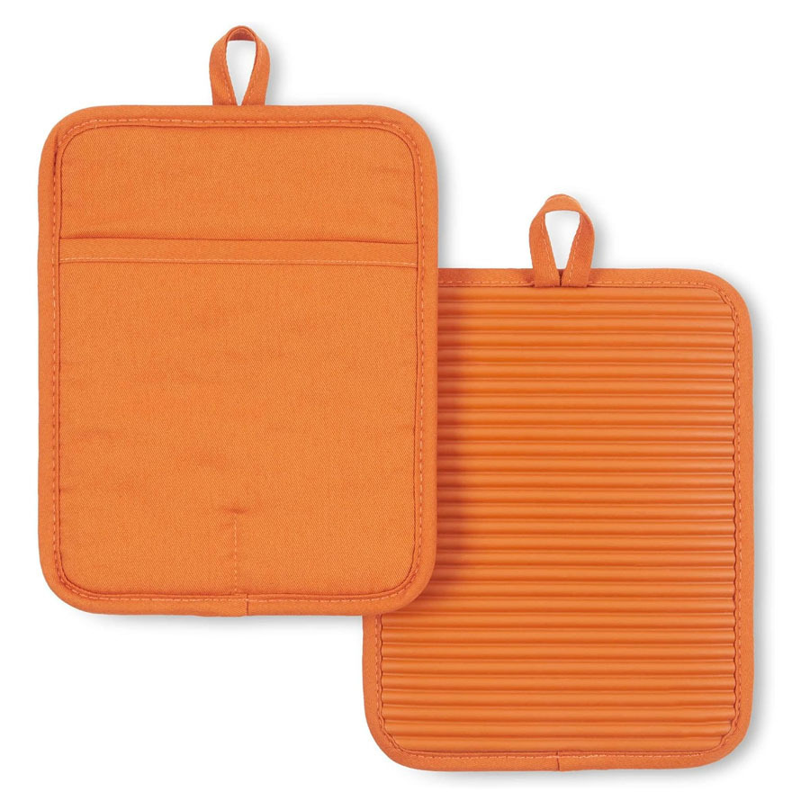 Solid-Color Table Heat Insulation Pad With Gloves, Pure Cotton Heat-Resistant Pad, Customizable details Picture