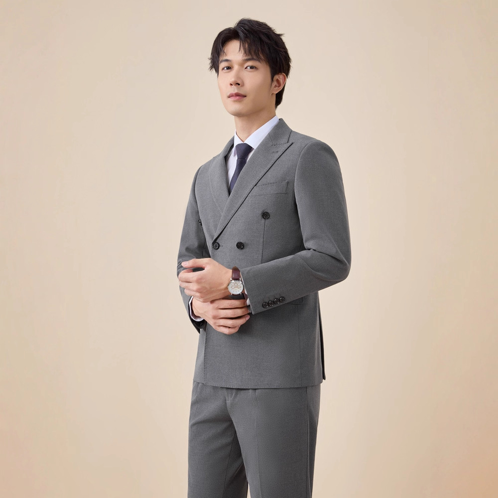 New double-breasted suit set for men autumn and winter Specification image