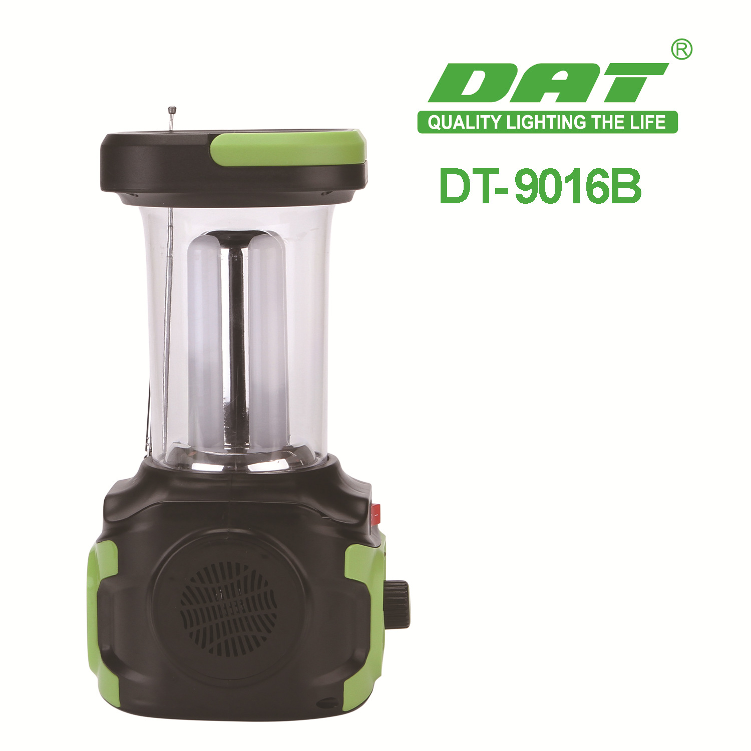 太阳能led灯系统可充电户外野营灯带蓝牙MP3收音机照明灯太阳能板白底实物图